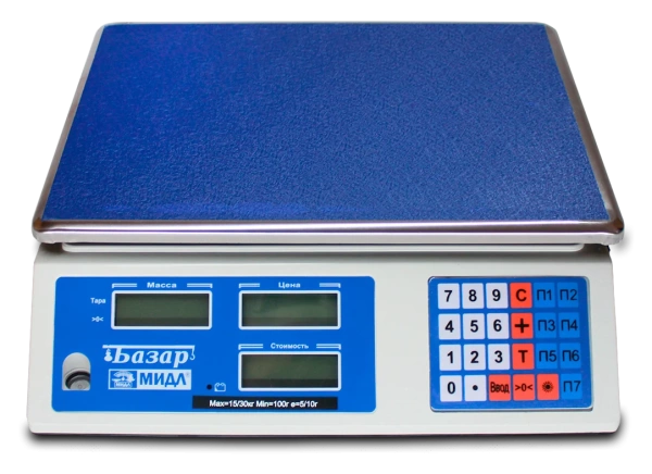 Весы торговые электронные МТ-15-МЖА Базар-2У с поверкой купить по низкой цене | МАКСПРОФИТ